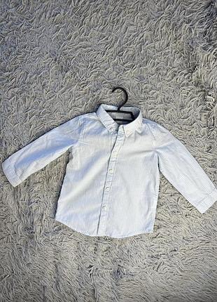 Сорочка для хлопчика h&m блакитна в смужку