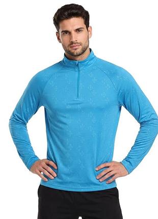 Чоловічий спортивний лонгслів man active 1/4 zip, розмір m, синій