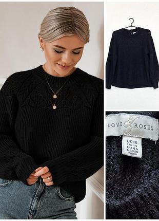 Жіночий светр джемпер love × roses textured woven soft jumper,  p. 18/ 20