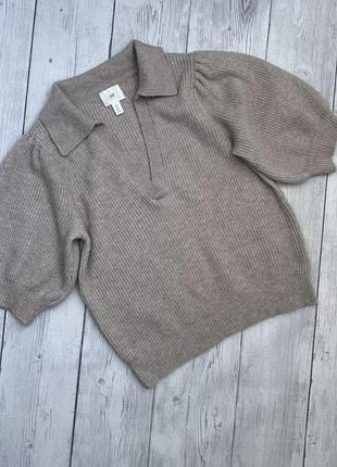 Акриловая кофта женская с коротким рукавом, футболка h&m(38)10