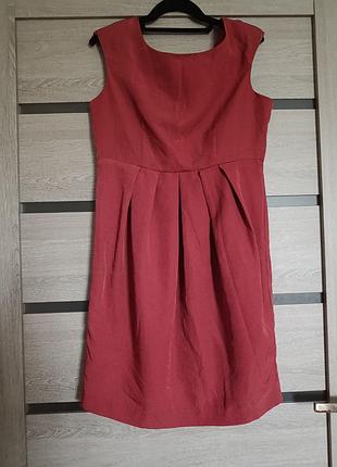 Нарядное платье h&m кораллво-красного цвета