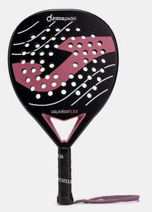 Ракетка для падел тенниса joma valkiria flex black/pink