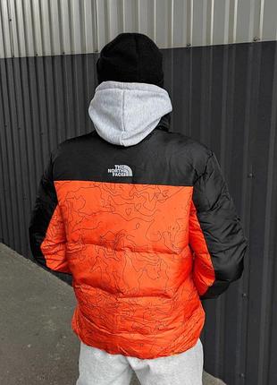 Пуховик the north face black/orange 5