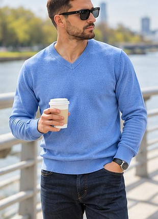 Мужской джемпер banana republic luxury blend m 48 синий шелк кашемир