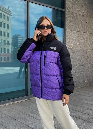 Пуховик the north face black/violet 3