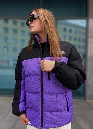 Пуховик the north face black/violet 2