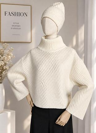Массивный укороченный свитер &amp; other stories 100% merino wool