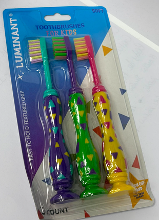 Зубные щетки luminant soft на присоске для детей (3 шт.)