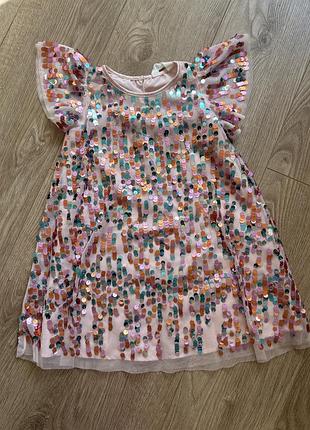 Сукня в паєтках h&m 110р