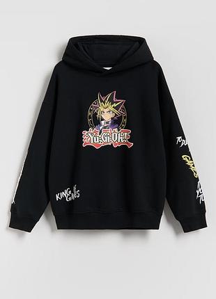 Кофта для підлітків yu-gi-oh! чорна з капюшоном