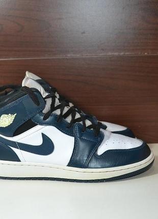 Nike air jordan 1 mid armory navy 40р кроссовки кожаны хайтопы оригинал