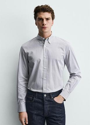 Сорочка zara бавовняна в клітинку 7545/553/183