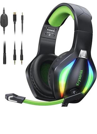 Ігрові навушники krysenix pg1 з rgb підсвіткою та мікрофоном