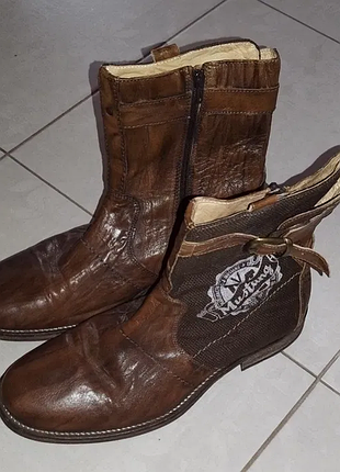Сапоги из натуральной кожи, б/у, 43 размера мужские mustang