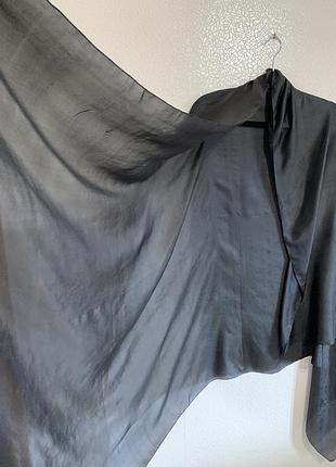 Великий коричневий шовковий палантин від британського бренду accessorize.
