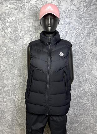 Moncler жилетка xl размер женская стеганая демисезонная черная