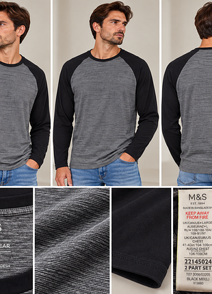 Стильний чоловічий лонгслів m&s /l
