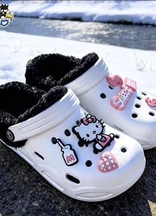 Капці жіночі sanrio білі з плюшевою підкладкою