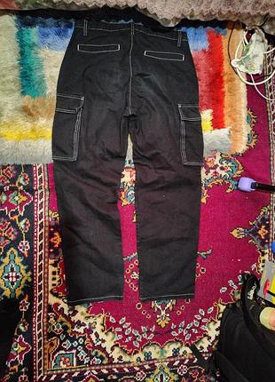 Карго брюки pull &amp; bear черные 2