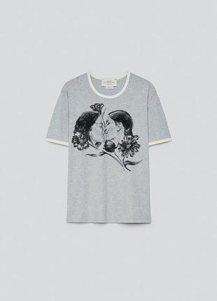 Футболка жіноча сіра zara new