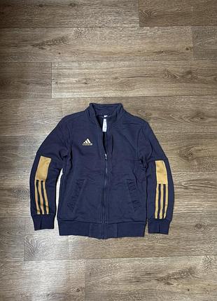Оригінальна дитяча спортивна кофта олімпійка для хлопчика adidas tiro shadow navy 9-10р. 140см.