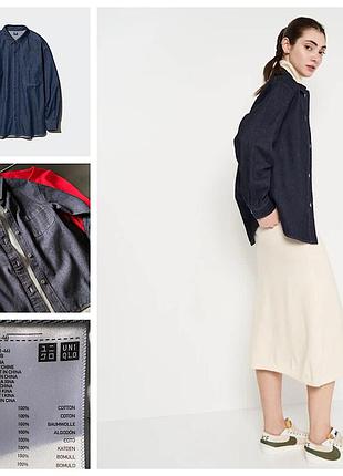 Стильна котонова сорочка denim від uniqlo