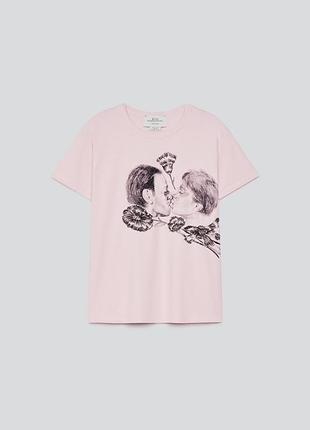 Футболка жіноча рожева zara new