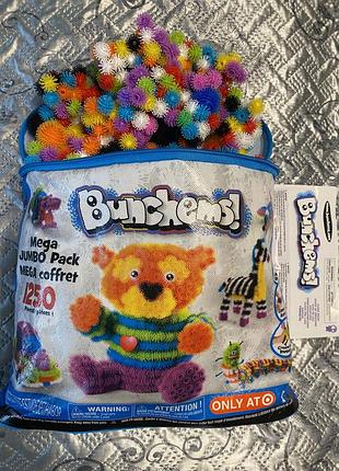 Детский конструктор- липучка bunchems mega jumbo pack (1250 дет)