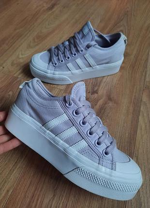 Оригинальные кеды adidas nizza platform на платформе толстой подошве кеди черевики