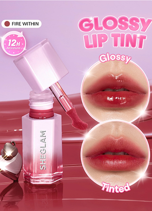 Глянцевый тинт для губ sheglam glazed &amp; locked glossy lip tint - 139 fire within (6302-139)