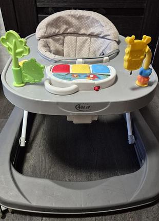Ходунки 4baby walk'n push темно-сірі