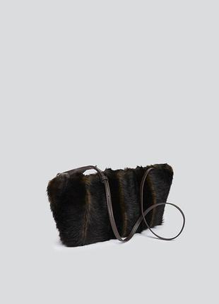 Сумка жіноча коричнева фактурна zara new