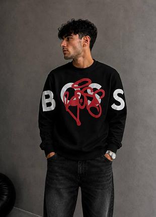 Чоловічий стильний повсякденний світшот boss premium 🍂