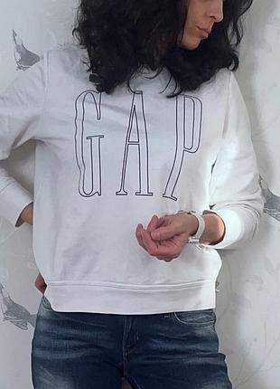 Утеплений білий світшот gap