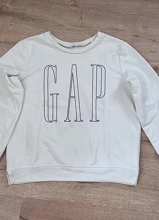 Утеплений білий світшот gap 3