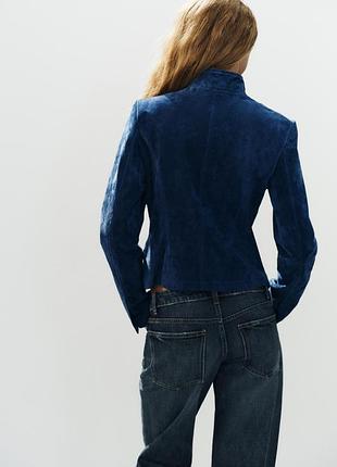 Двухбортная куртка из 100% замши 2