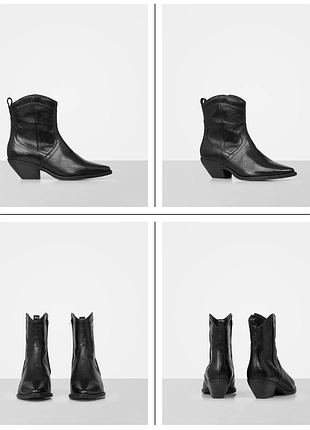 Кожаные ковбойские сапоги allsaints