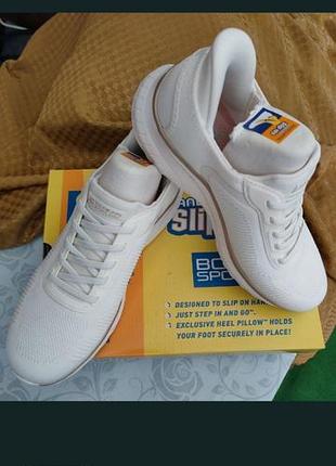 Кросівки жіночі skechers білі, розмір 38.5, текстиль