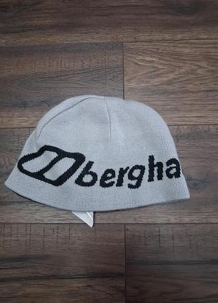 Оригинальная шапка berghaus / спортивная серая шапка бергхаус бини