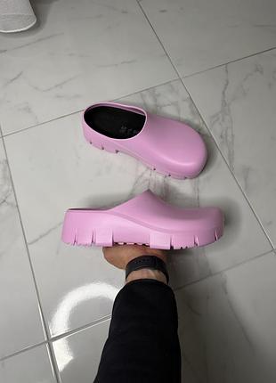 Брендові клоги сабо birkenstock (рожеві) 40 р