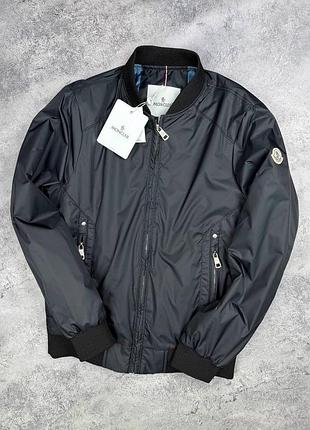 Куртка чоловіча moncler бомбер чорна