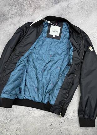 Куртка чоловіча moncler бомбер чорна 2