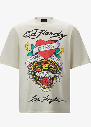 Мужская футболка ed hardy wild-tiger оригинал new !
