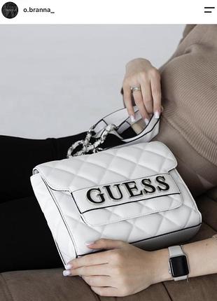Сумка жіноча guess illy біла