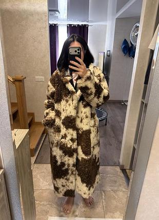 Двостороння оверсайз шуба дублянка topshop s