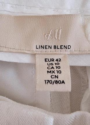 Льняные женские брюки h&m 5