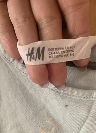 Майка для дівчинки h&m блакитна з дельфіном 4