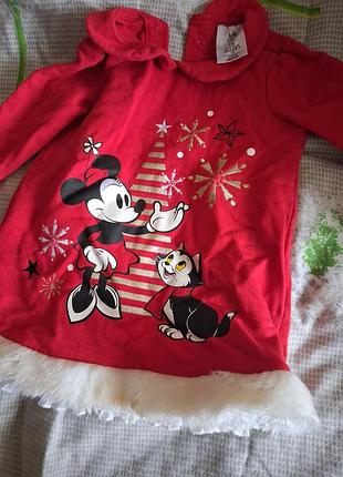 Сукня для дівча,ток disney новорічна червона з мінні маусжилетка,кофта