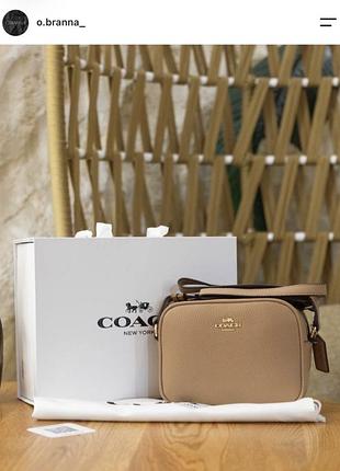 Сумка жіноча coach бежева