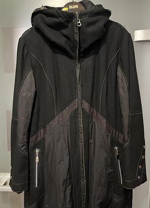 Длинное дизайнерское пальто авангард cherry lou, размер 50-52 (xl)
